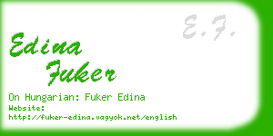 edina fuker business card